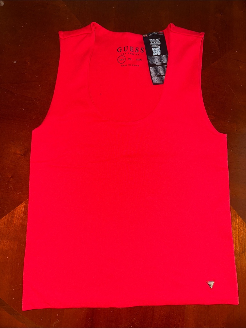 Guess Red Scoop Neck Tank